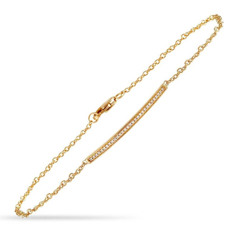 14k yellow gold diamond bracelet