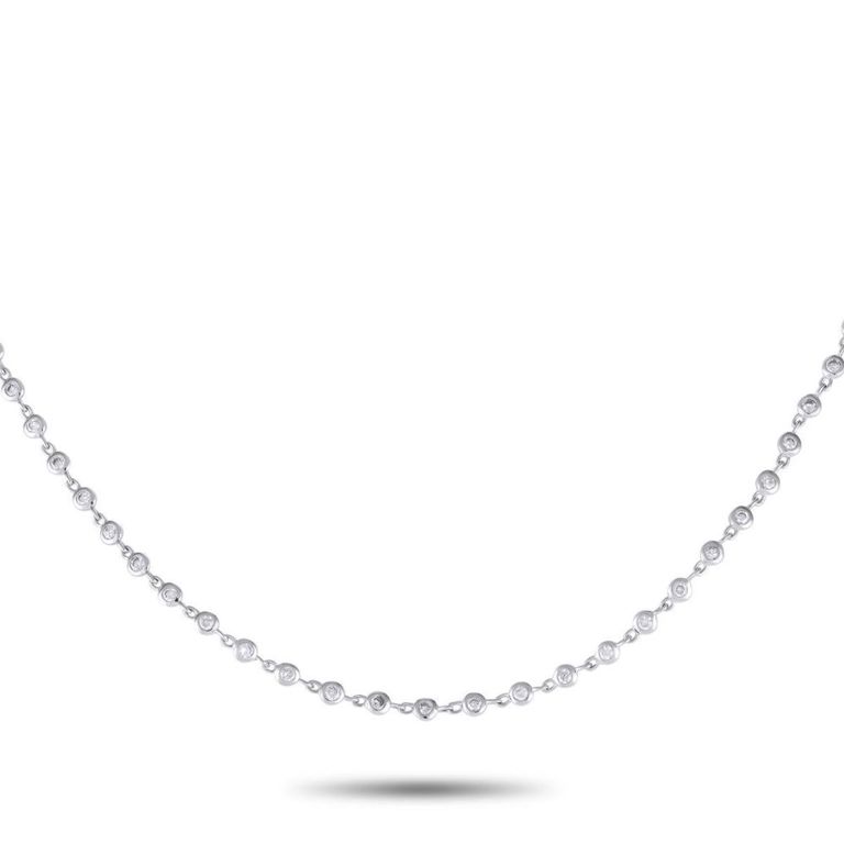 18k white gold diamond necklace