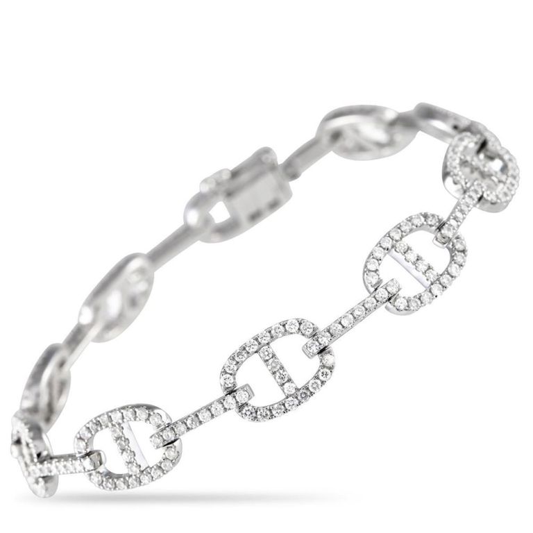 18k white gold diamond bracelet