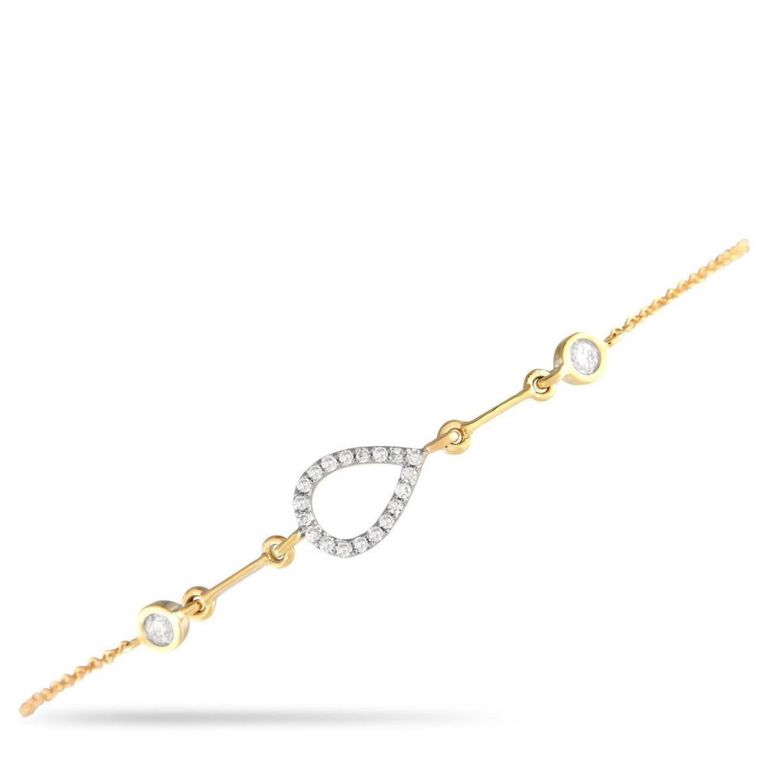 14k yellow gold diamond bracelet