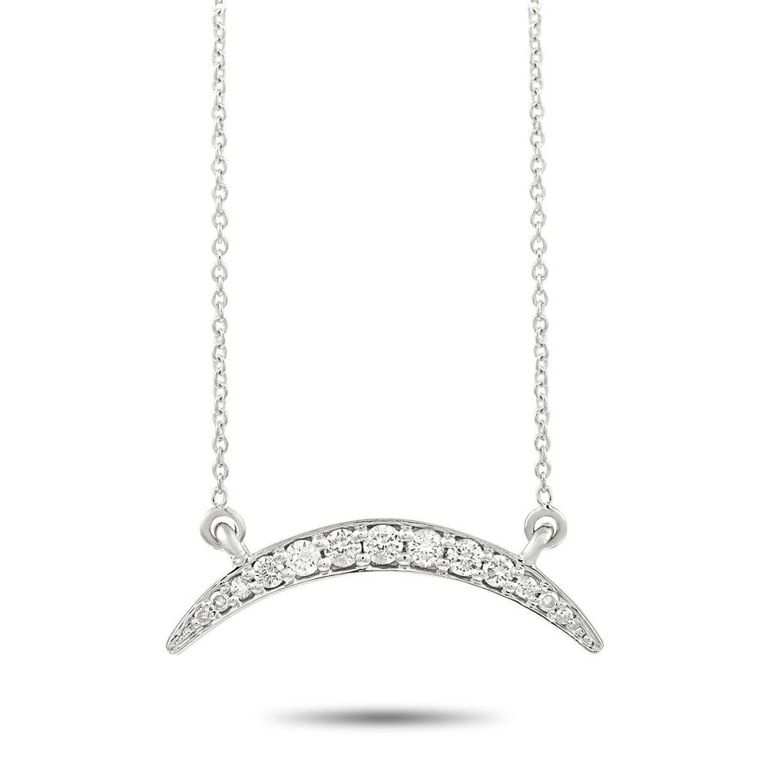 14k white gold diamond necklace