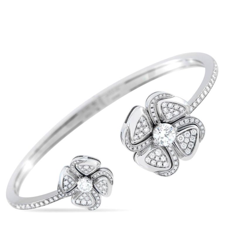 18k white gold Bvlgari diamond bracelet