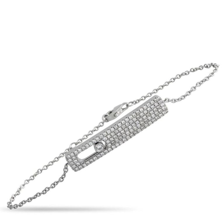 18k white gold diamond bracelet