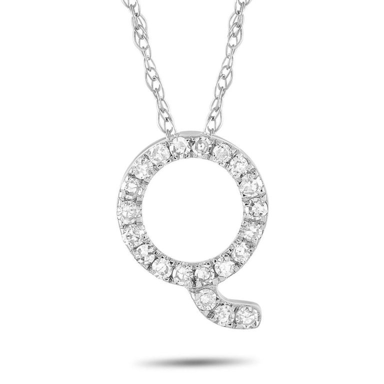 14k white gold diamond necklace