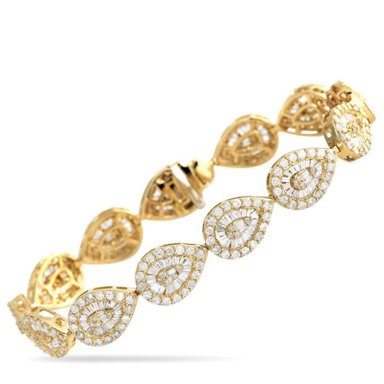 14k yellow gold diamond bracelet
