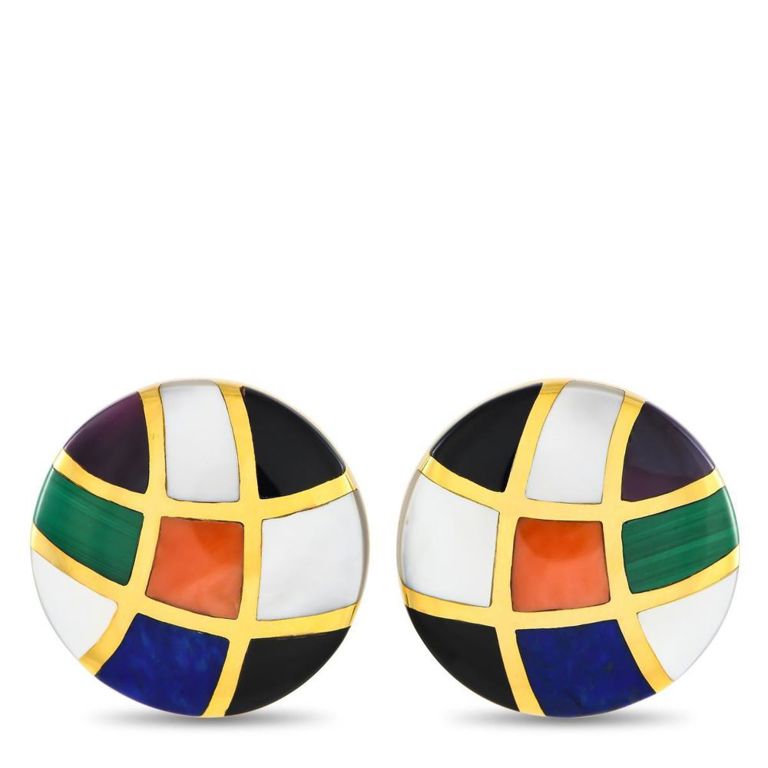 14k yellow gold clip-on earrings
