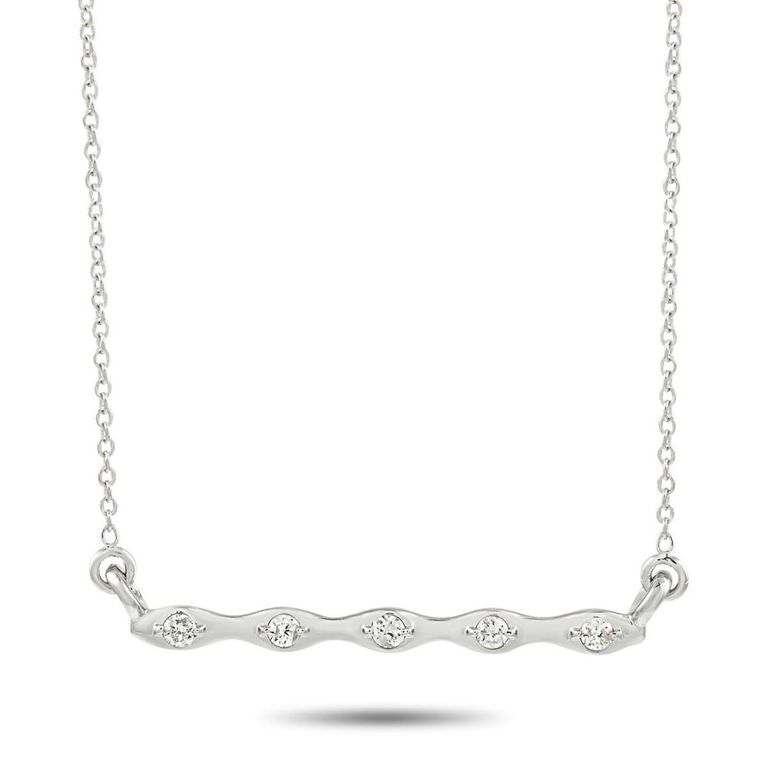 14k white gold diamond necklace