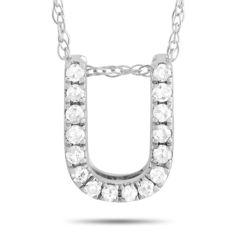 14k white gold diamond necklace