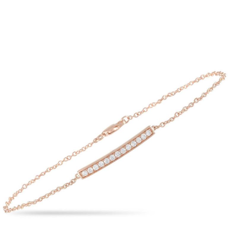 14k rose gold diamond bracelet