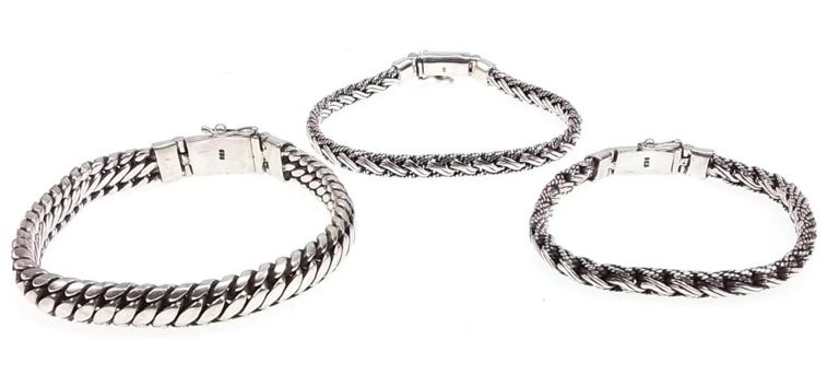 Sterling silver chain bracelets