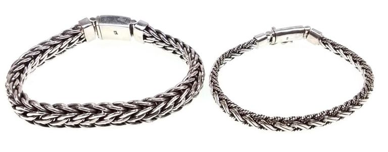 Sterling silver chain bracelets