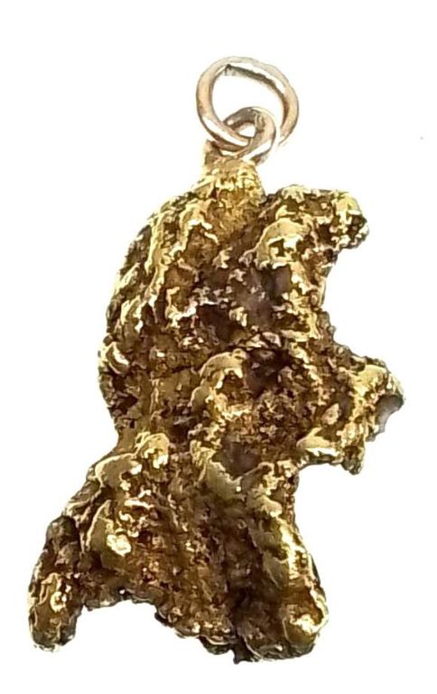 Natural gold nugget pendant