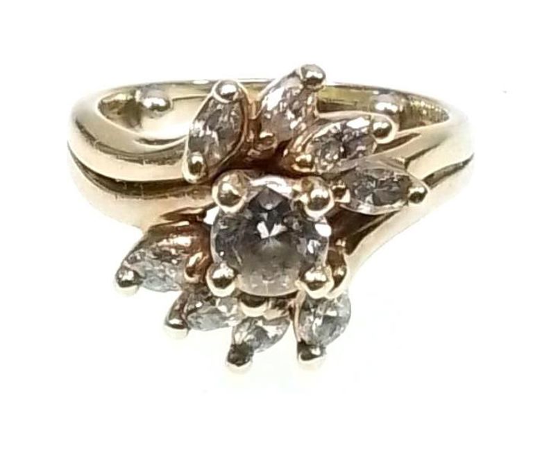 14k yellow gold diamond ring