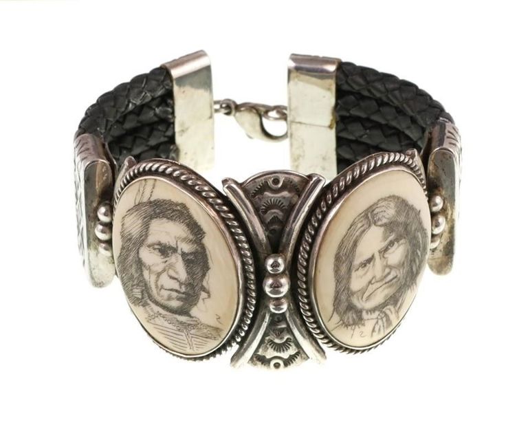 Grandfather Eagle sterling bracelet