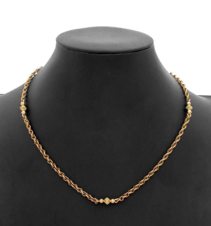 14k yellow gold satellite necklace