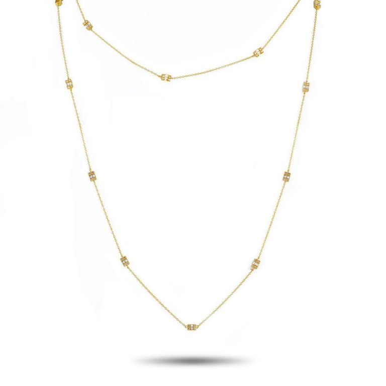 14k yellow gold diamond necklace