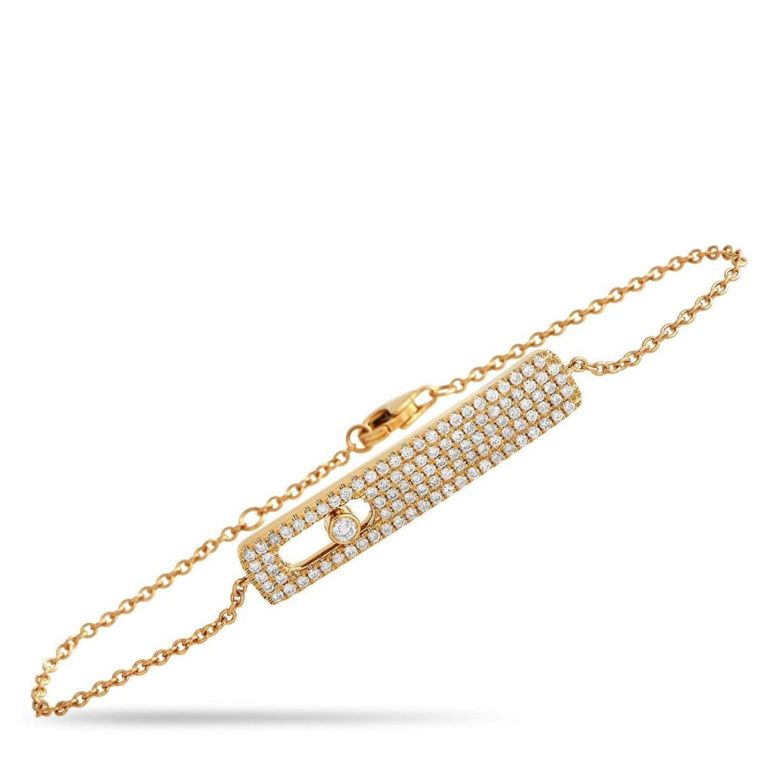 18k yellow gold diamond bracelet