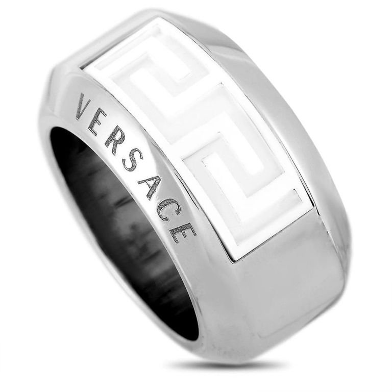 18k white gold and ceramic ring