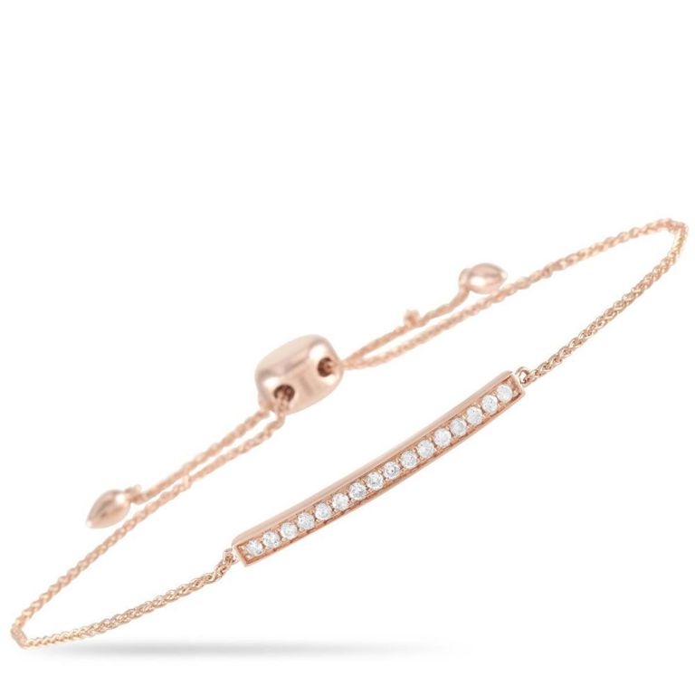 14k rose gold diamond bracelet