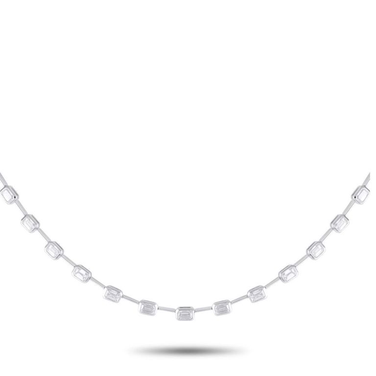 18k white gold diamond necklace