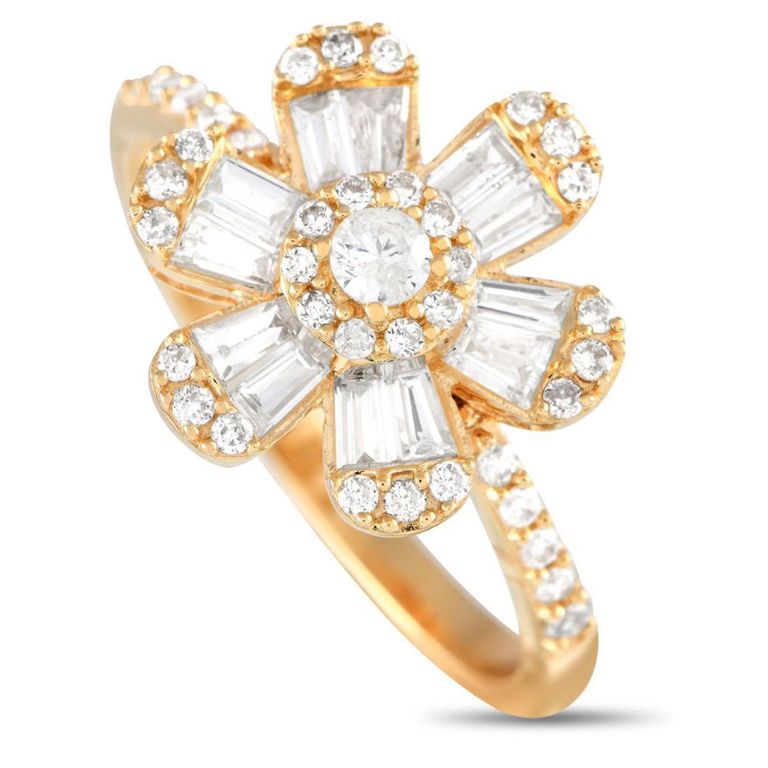 14k yellow gold diamond ring
