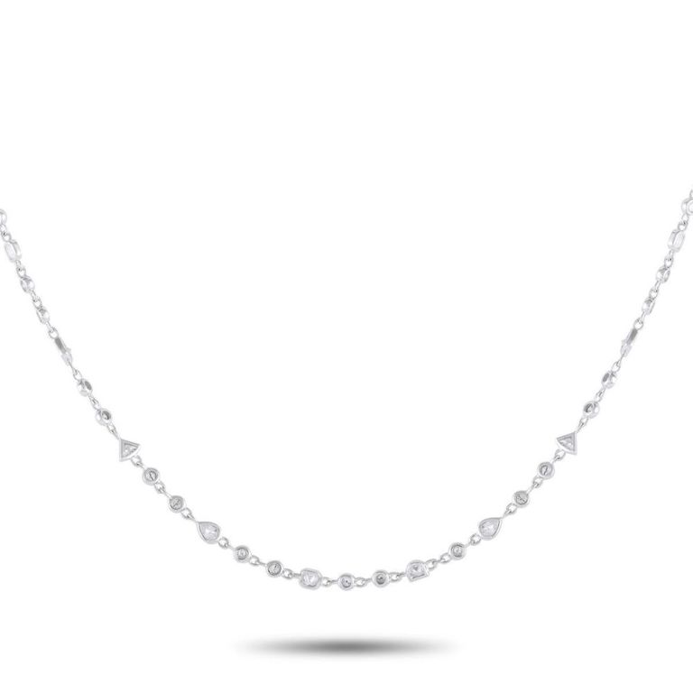 18k white gold diamond necklace