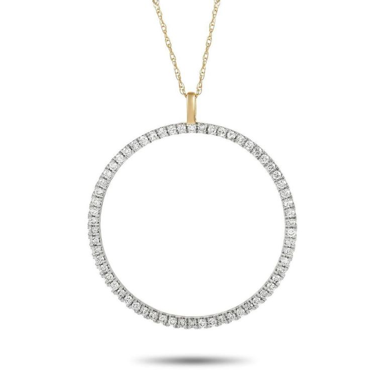 14k yellow gold diamond necklace