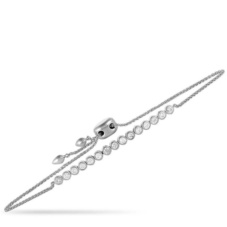 14k white gold diamond bracelet