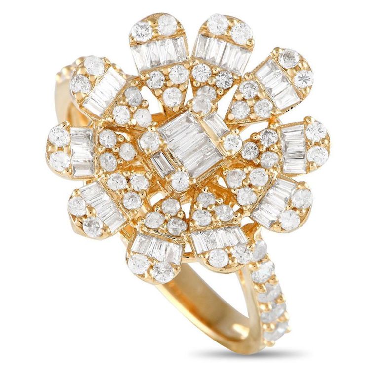14k yellow gold diamond ring
