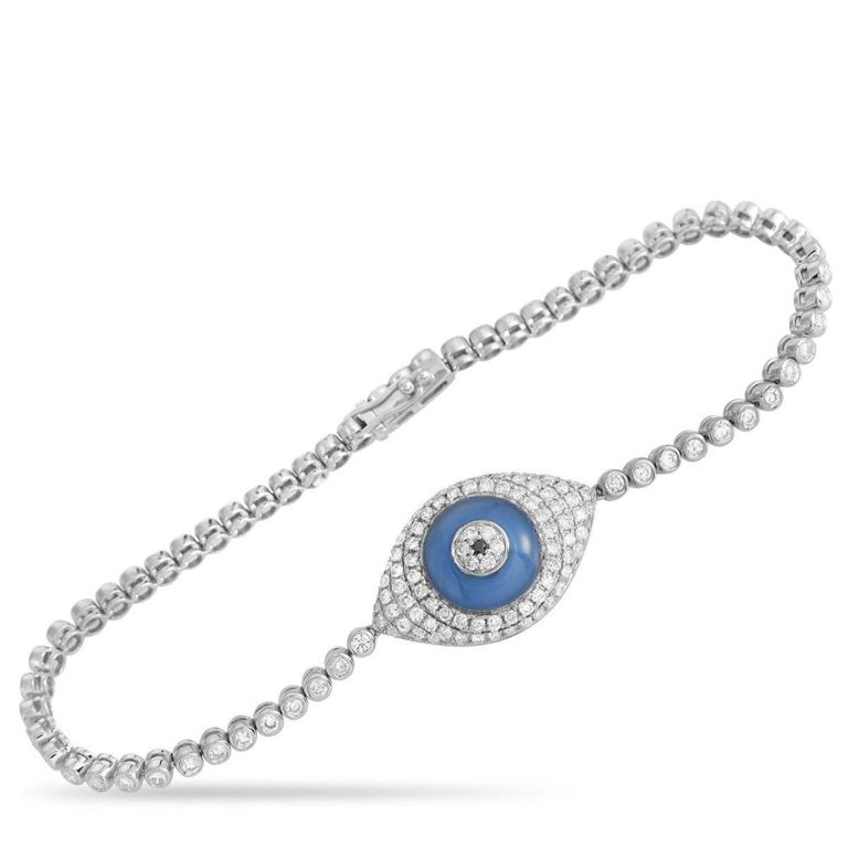 18k white gold diamond bracelet