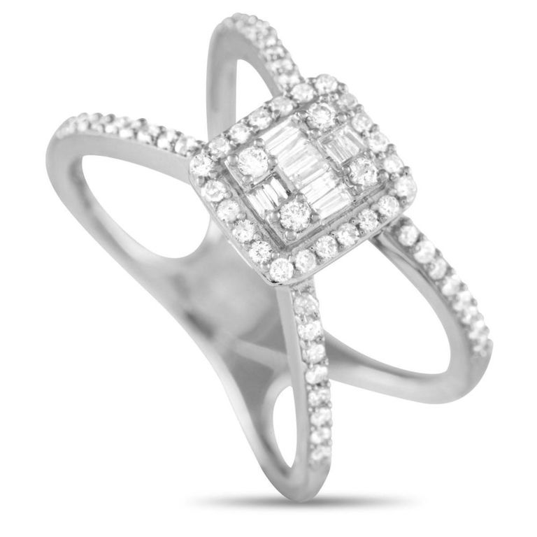 14k white gold diamond ring