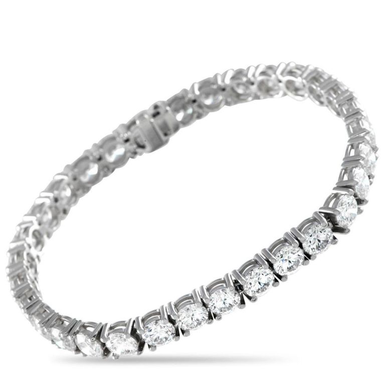 18k white gold diamond tennis bracelet