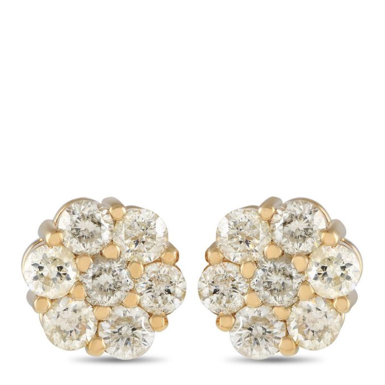 14k gold diamond stud earrings