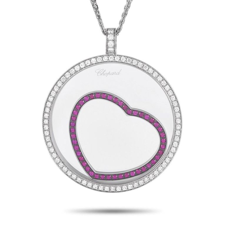 18k gold diamond and ruby necklace