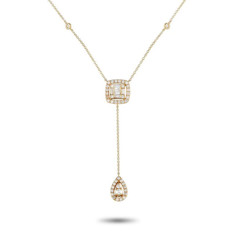 14k gold diamond pendant necklace