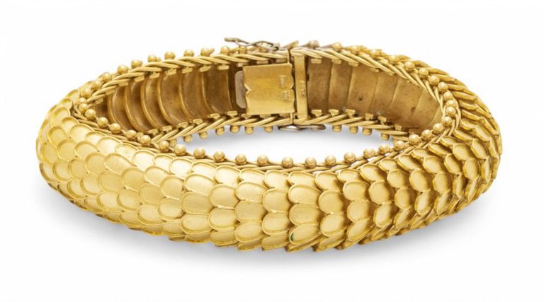 18k gold flexible bracelet