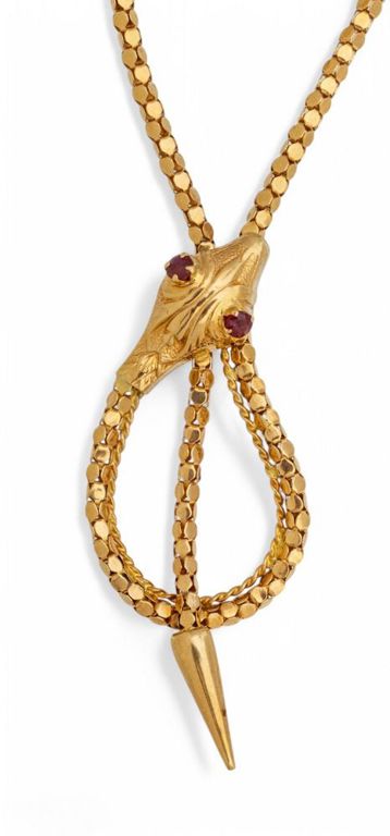 18k gold snake chain necklace
