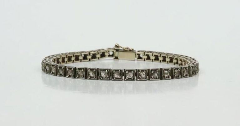 12k yellow gold diamond bracelet