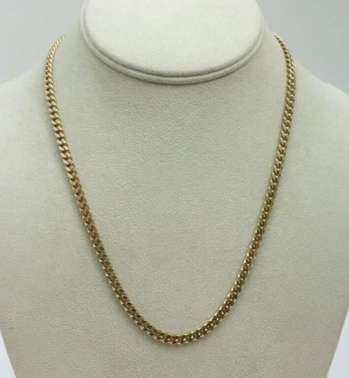14k yellow gold cuban necklace