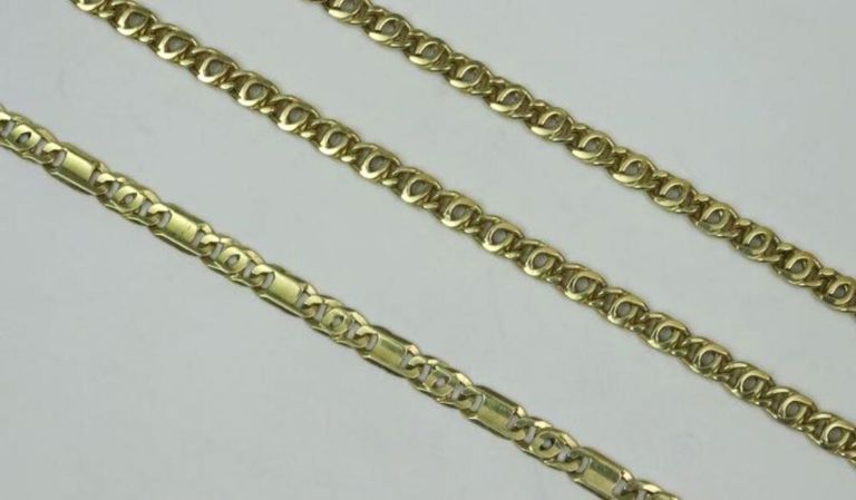 18k gold necklace and bracelet set