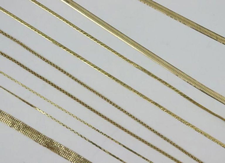14k gold chain and bracelet set