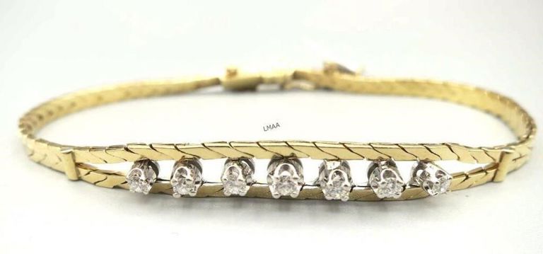 14k yellow gold diamond bracelet