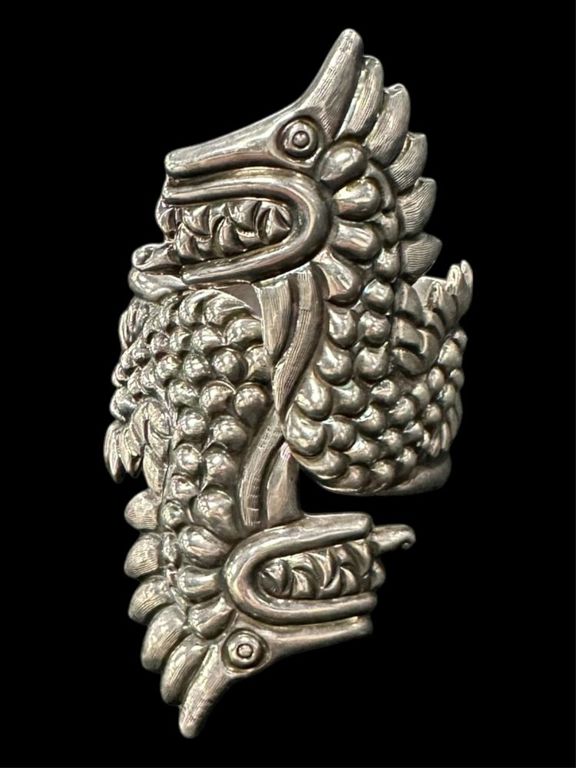 Sterling silver dragon bracelet