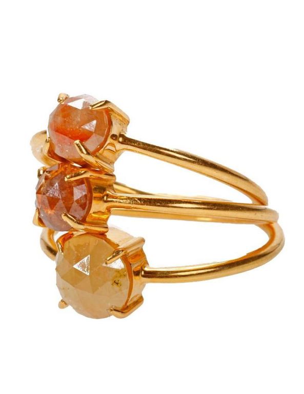 18k gold diamond stackable rings
