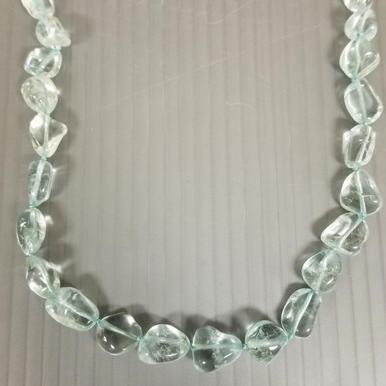 14k gold aquamarine necklace