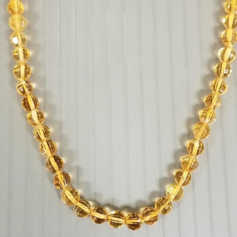 14k gold citrine necklace
