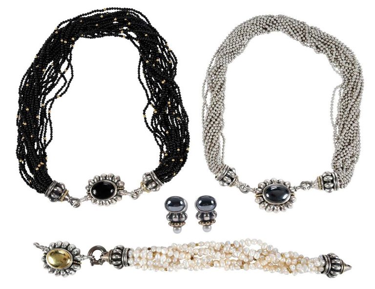 Lagos-style caviar jewelry set