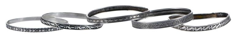 Sterling silver bangle bracelets