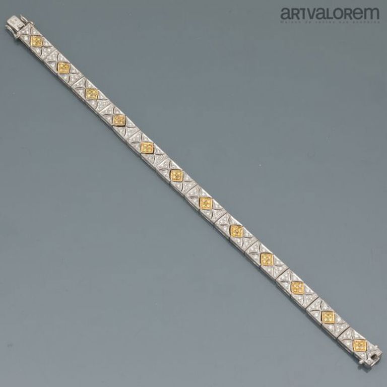18k white gold diamond bracelet