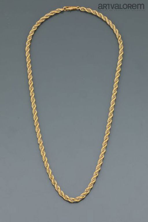 18k gold twisted link necklace